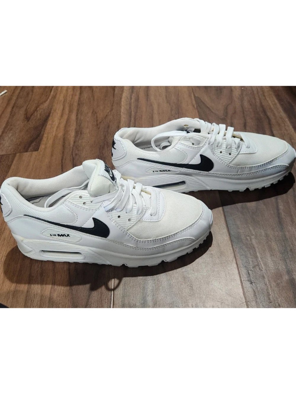 Nike Women's Air Max 90 White Black Shoes DH8010 101 Size 8